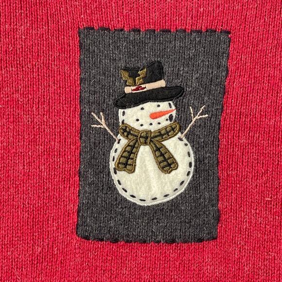 VINTAGE 90s Croft & Barrow Snowmen Busy Block Ugly Christmas Cardigan Sweater XL - Picture 4 of 5